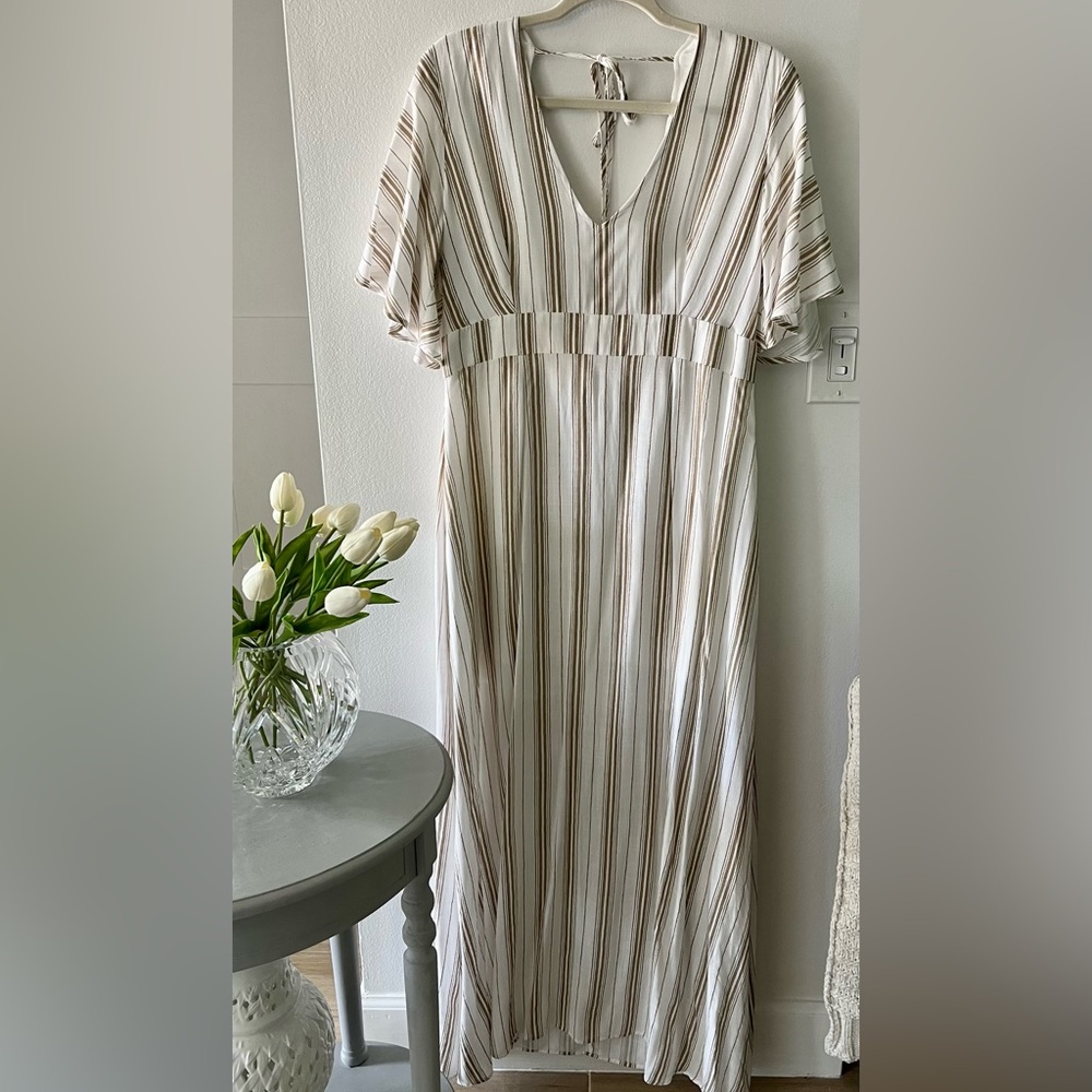 Maxi Dress with Tie Back Sz L